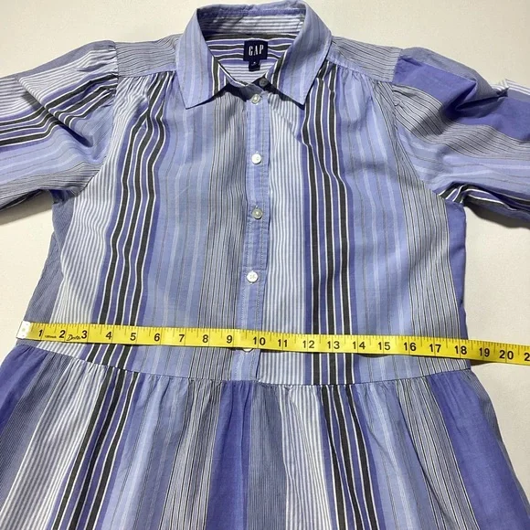 GAP Blue Striped Tiered Mini Dress - Picture 13 of 14
